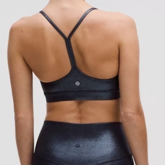 Lululemon Flow Y Bra size 6 Ribbed Shine - Picture 2 of 4